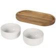 Set di vassoio in legno e ciotole da portata in ceramica Noa FullGadgets.com