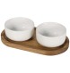 Set di vassoio in legno e ciotole da portata in ceramica Noa FullGadgets.com