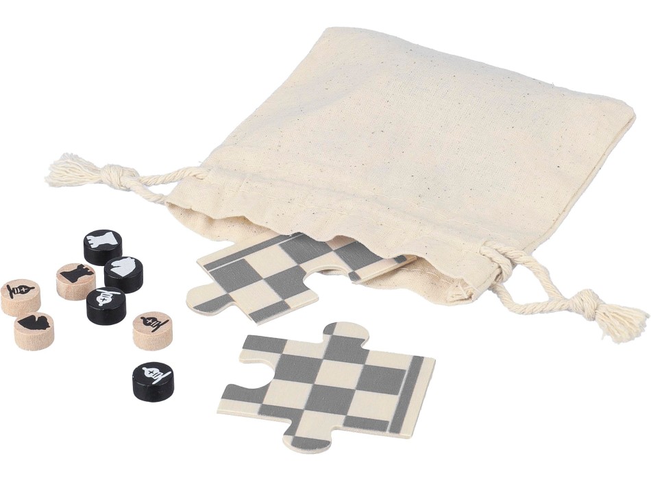 Set Gioco scacchi e dama in legno in legno Hank FullGadgets.com