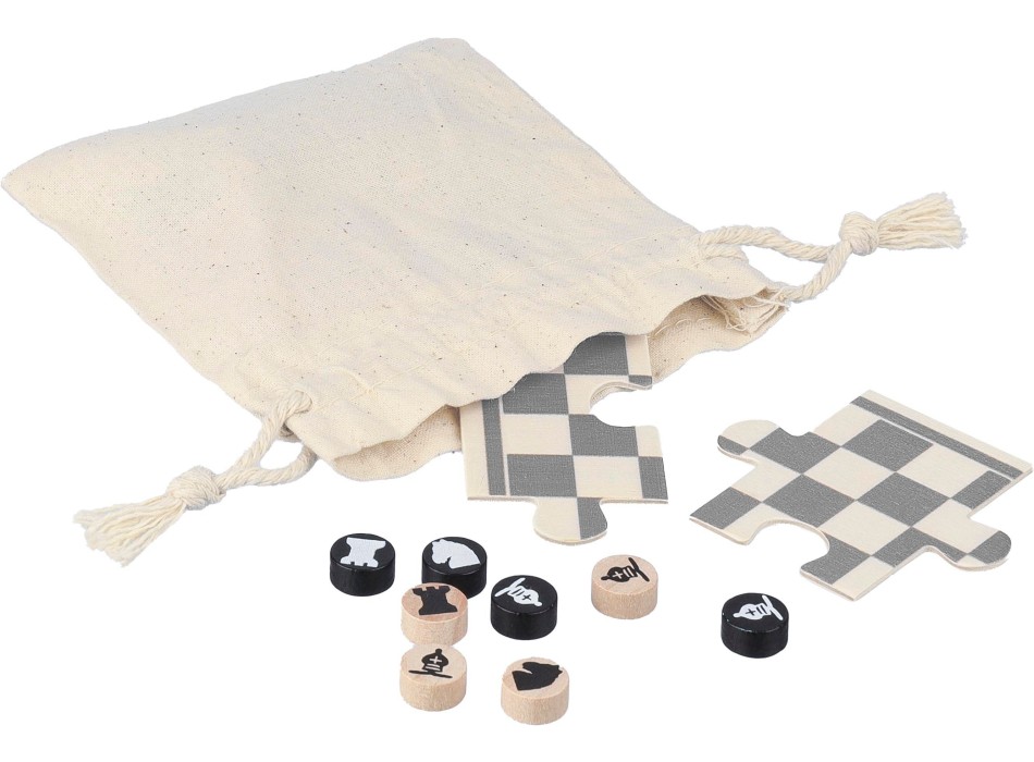 Set Gioco scacchi e dama in legno in legno Hank FullGadgets.com