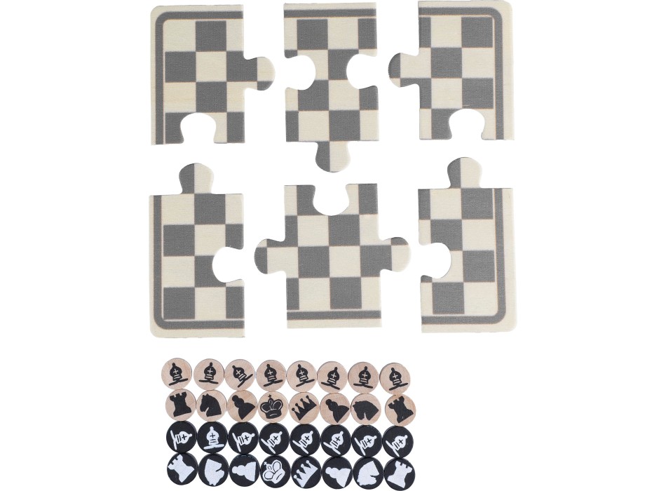 Set Gioco scacchi e dama in legno in legno Hank FullGadgets.com