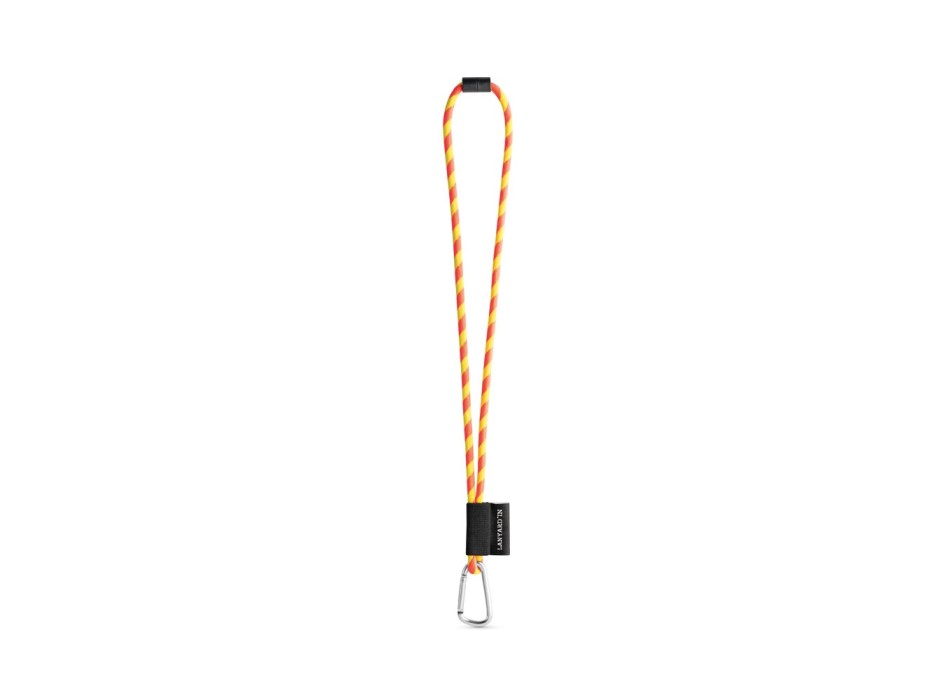 SET Lanyard TUBE Long (Ø 7 mm) con moschettone a D da 55 mm e chiusura di sicurezza da Ø 7 mm FullGadgets.com
