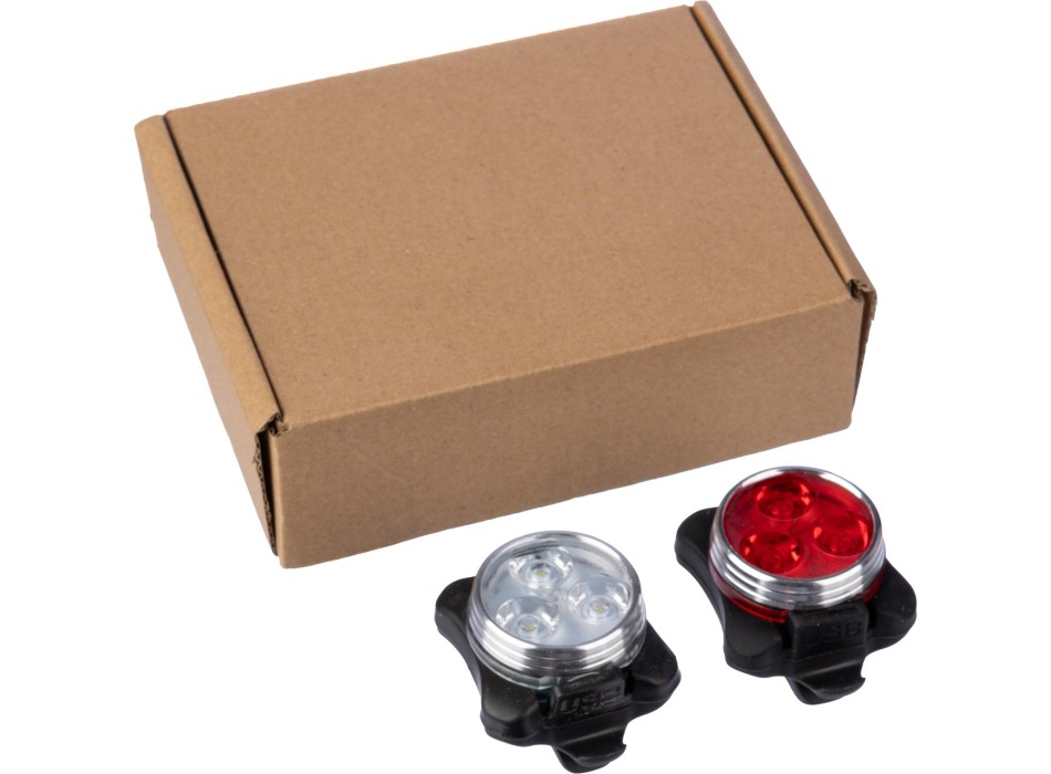 Set luci di sicurezza per bicicletta ricaricabili in ABS e silicone Elisabeth FullGadgets.com