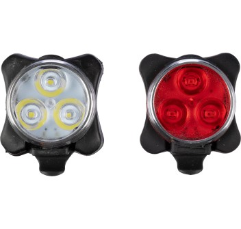 Set luci di sicurezza per bicicletta ricaricabili in ABS e silicone Elisabeth FullGadgets.com