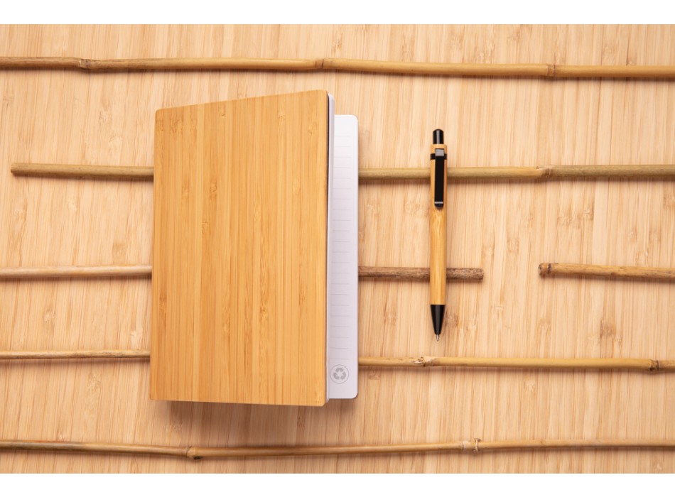 Set penna e taccuino A5 in bambù FullGadgets.com