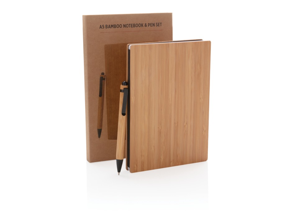 Set penna e taccuino A5 in bambù FullGadgets.com