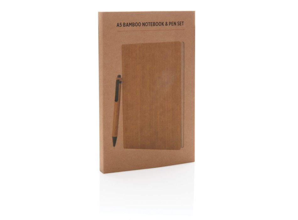 Set penna e taccuino A5 in bambù FullGadgets.com