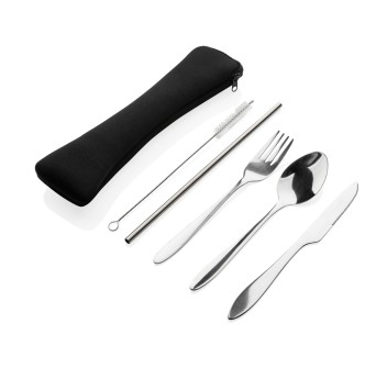 Set posate riutilizzabili 4 pezzi in acciaio inossidabile FullGadgets.com