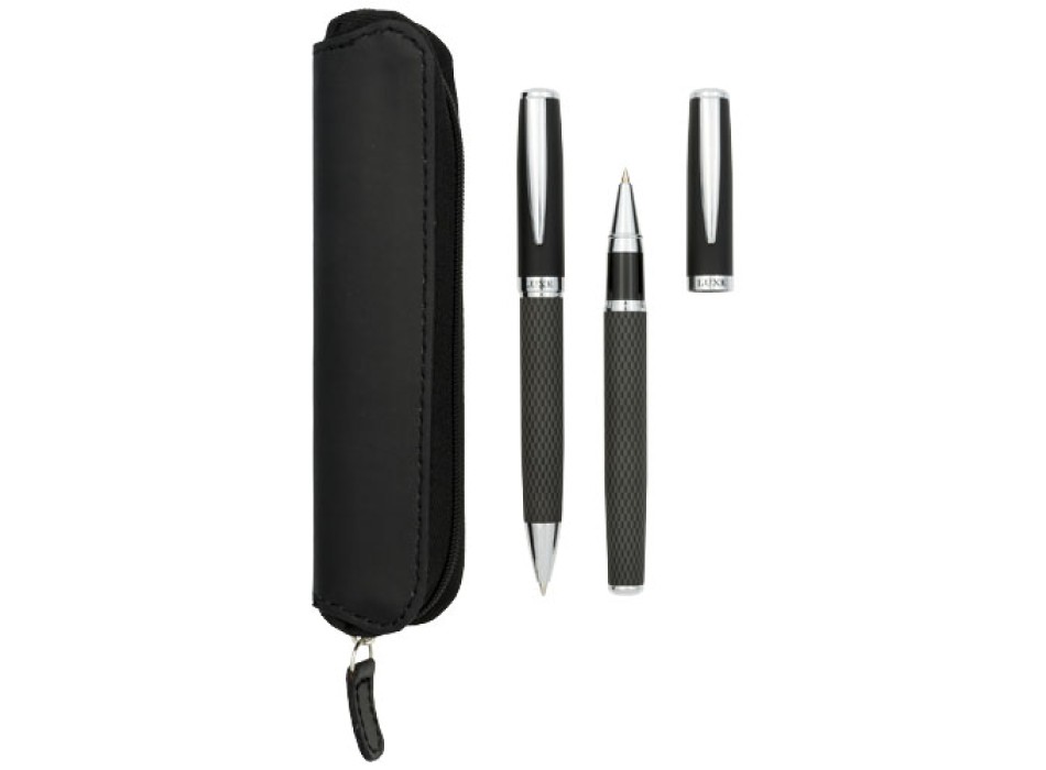 Set regalo con coppia di penne e sacchetto Carbon (inchiostro nero) FullGadgets.com