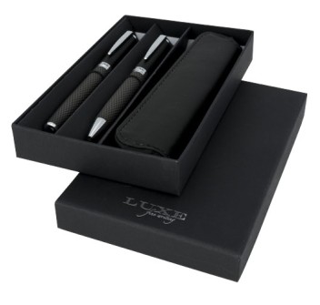 Set regalo con coppia di penne e sacchetto Carbon (inchiostro nero) FullGadgets.com