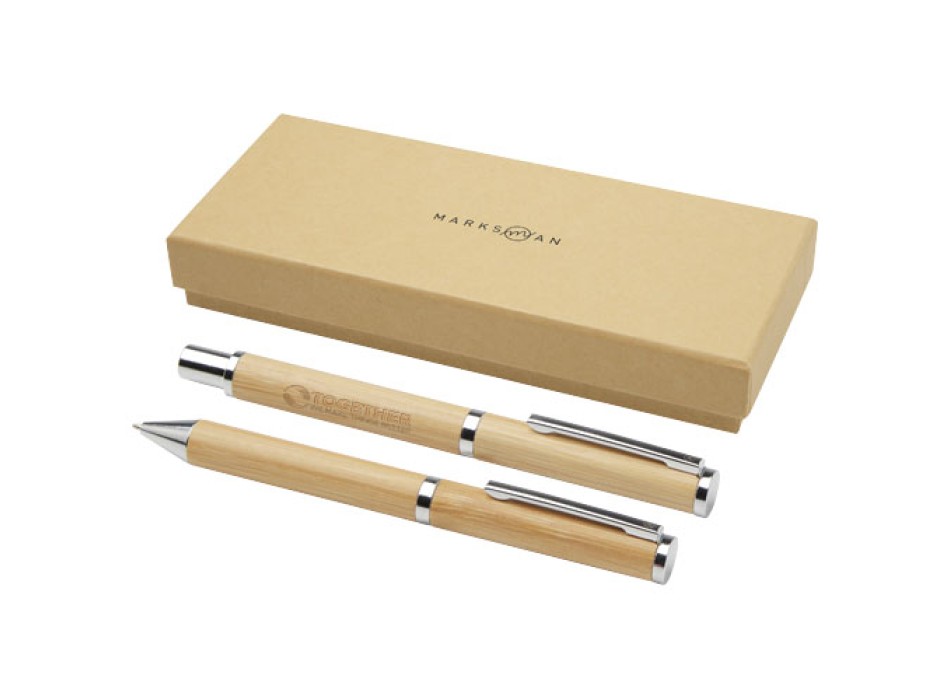 Set regalo con penna a sfera e penna roller in alluminio riciclato Apolys (inchiostro nero) FullGadgets.com