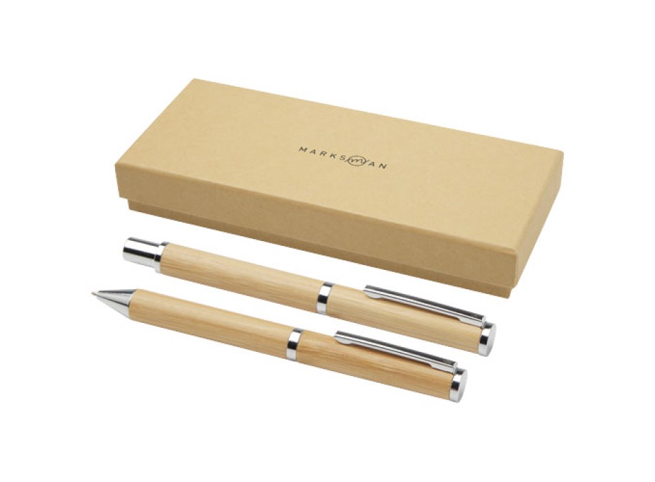 Set regalo con penna a sfera e penna roller in alluminio riciclato Apolys (inchiostro nero) FullGadgets.com