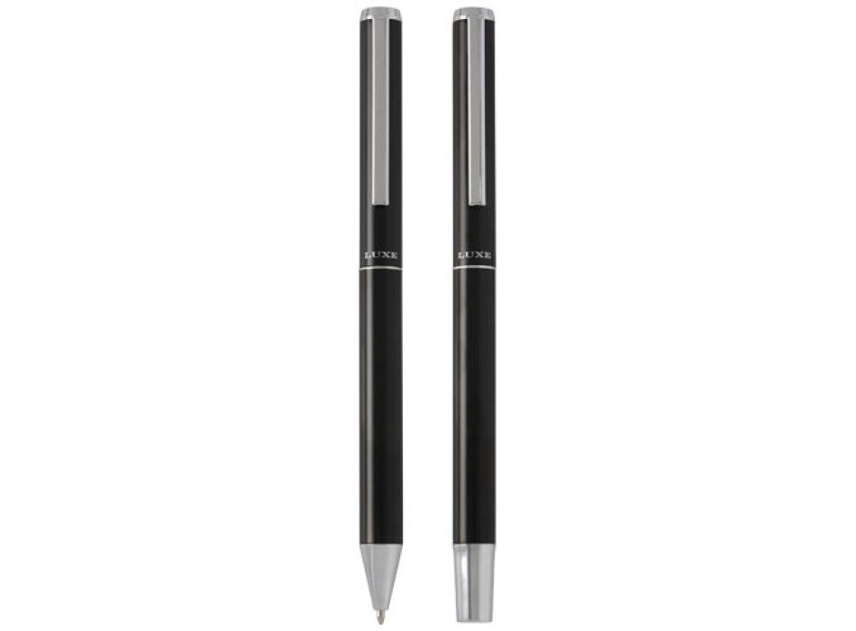 Set regalo con penna a sfera e penna roller in alluminio riciclato Lucetto (inchiostro nero) FullGadgets.com