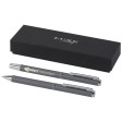 Set regalo con penna a sfera e penna roller in alluminio riciclato Lucetto (inchiostro nero) FullGadgets.com