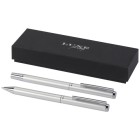 Set regalo con penna a sfera e penna roller in alluminio riciclato Lucetto (inchiostro nero) FullGadgets.com