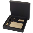 Set regalo con penna a sfera, portachiavi e portacarte RFID in alluminio riciclato certificato RCS Minka FullGadgets.com