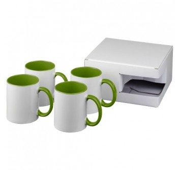 Set regalo di quattro tazze con stampa a sublimazione Ceramic FullGadgets.com