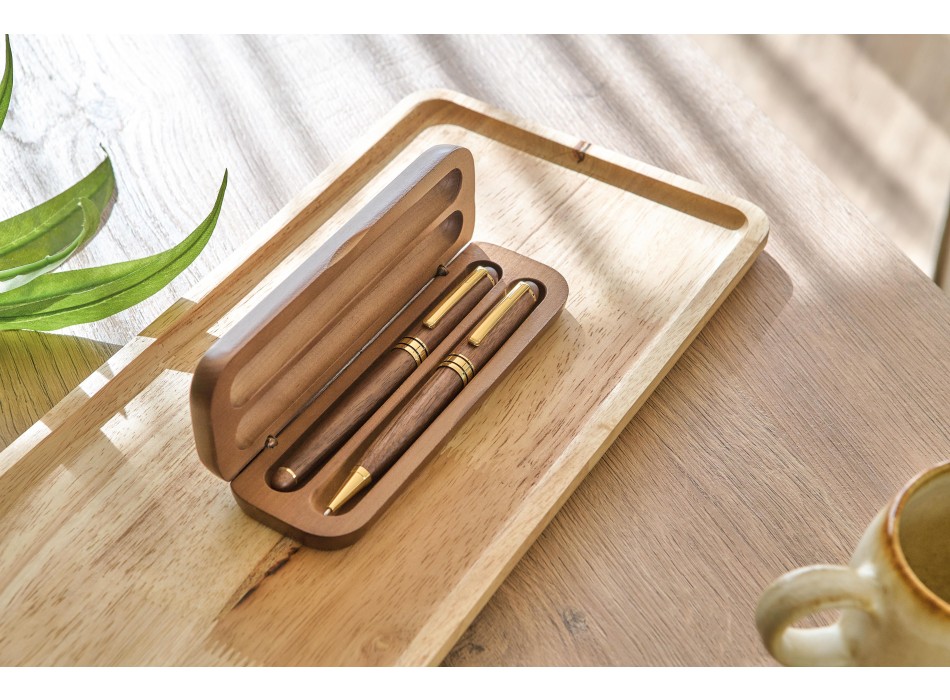 Set scrittura in legno di noce Adelina FullGadgets.com