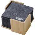Set sottobicchieri in feltro rPET con custodia in bambù Lawrence FullGadgets.com