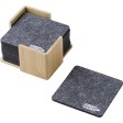 Set sottobicchieri in feltro rPET con custodia in bambù Lawrence FullGadgets.com
