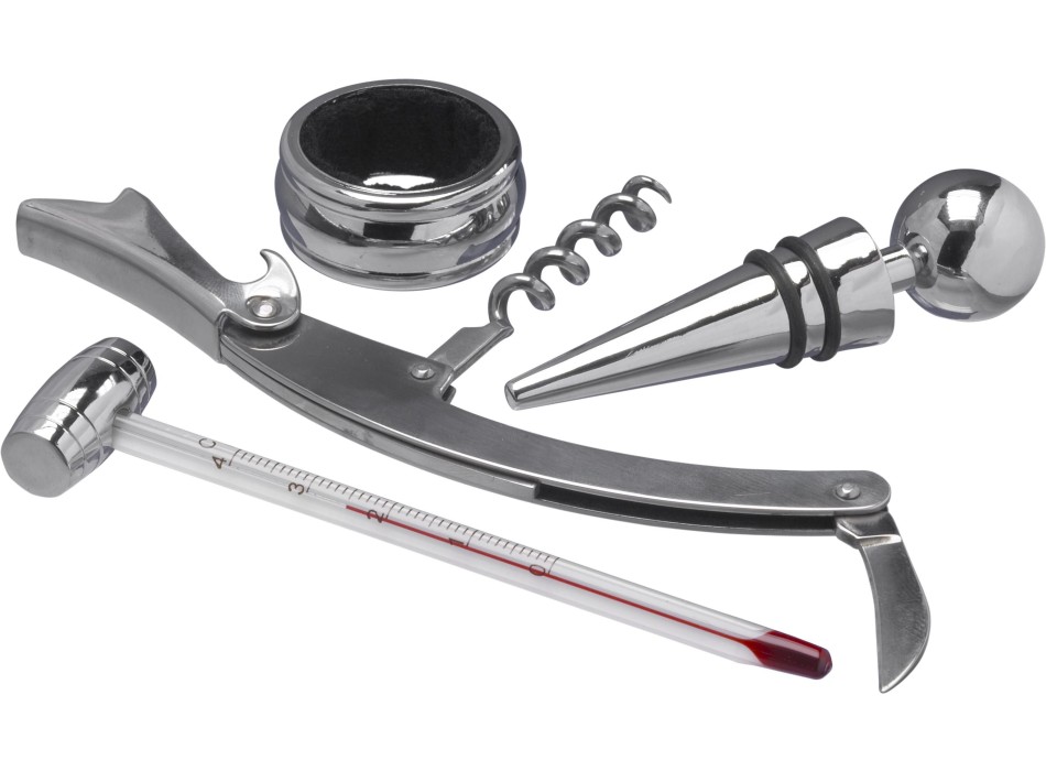 Set vino 4 accessori, in acciaio inox Brady FullGadgets.com