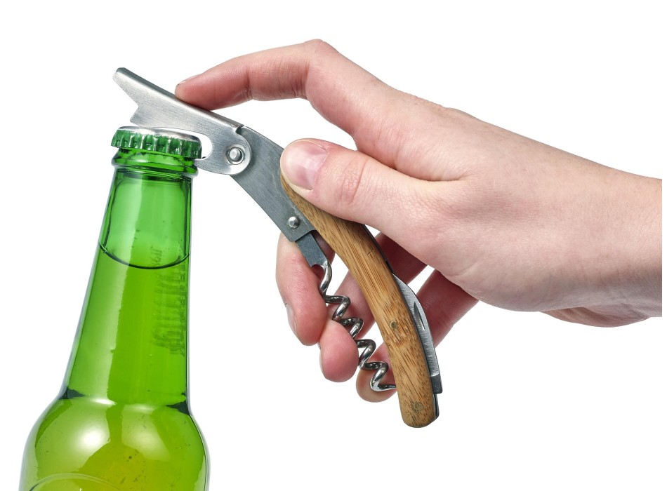 Set vino in bamboo ed acciaio inox Gareth FullGadgets.com