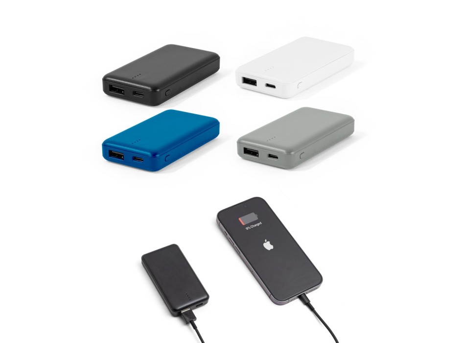 SHERYL. Power bank 4'000 mAh in ABS riciclato (100% rABS) FullGadgets.com