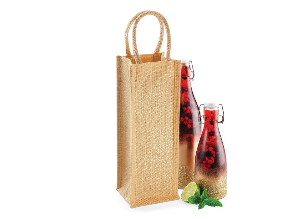 Shimmer Jute Bottle Bag FullGadgets.com