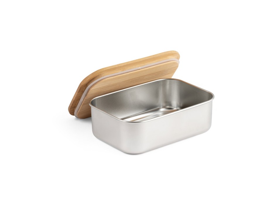 SHINO. Scatola ermetica in acciaio inossidabile, con coperchio in bambù 800 mL FullGadgets.com