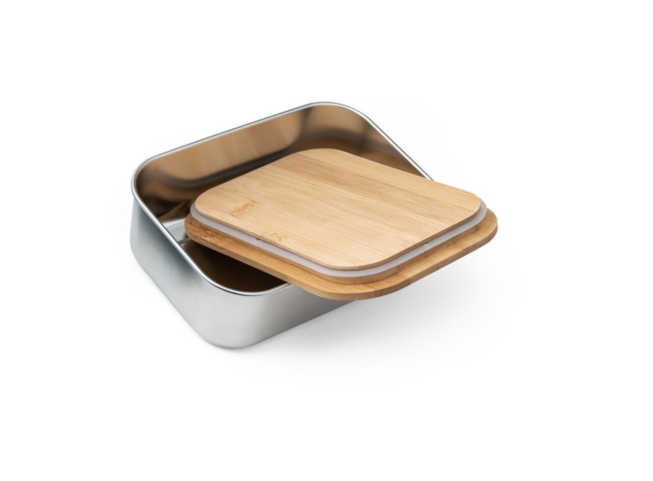 SHINO. Scatola ermetica in acciaio inossidabile, con coperchio in bambù 800 mL FullGadgets.com