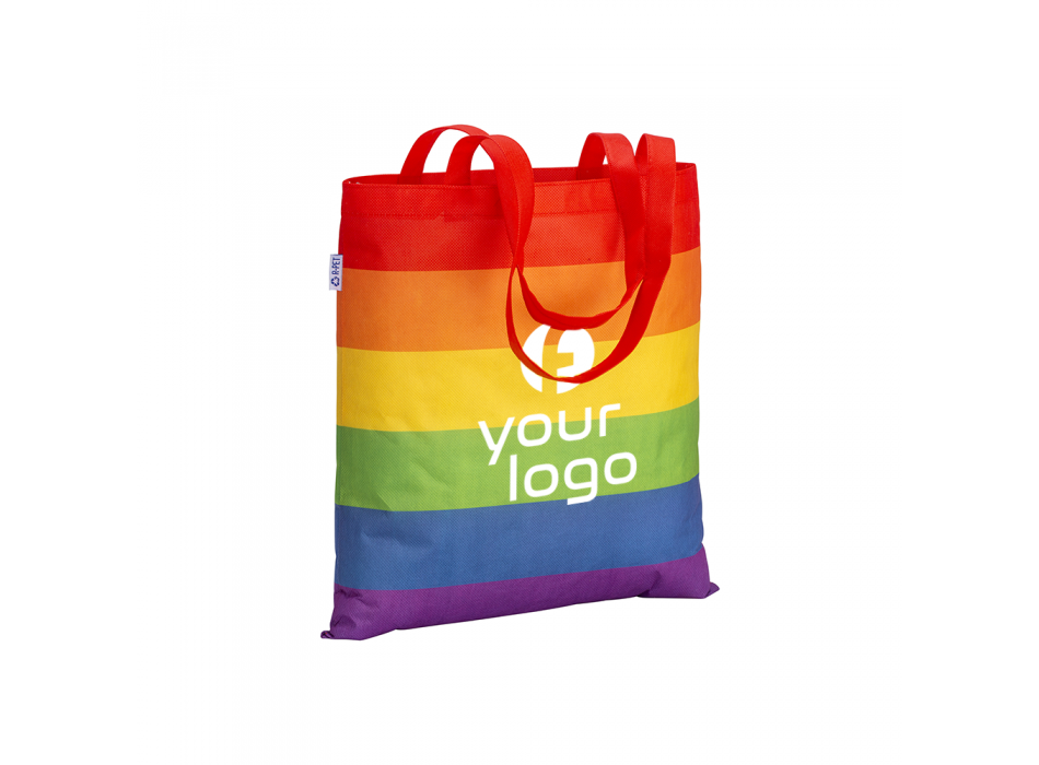 Shopper arcobaleno in R-pet  80g/m2, manici lunghi FullGadgets.com