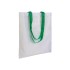 Shopper Bianca In Poliestere, Manici Lunghi Personalizzabili Colorati