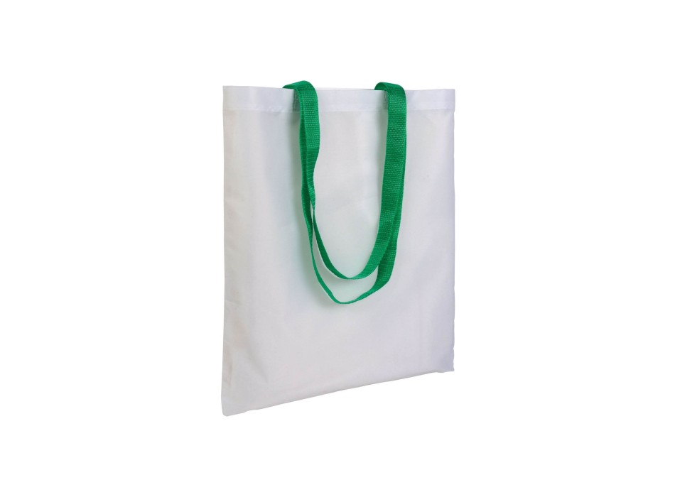 Shopper bianca in poliestere, manici lunghi colorati FullGadgets.com