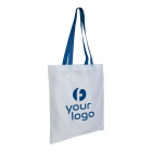 Shopper bianca in poliestere, manici lunghi colorati FullGadgets.com