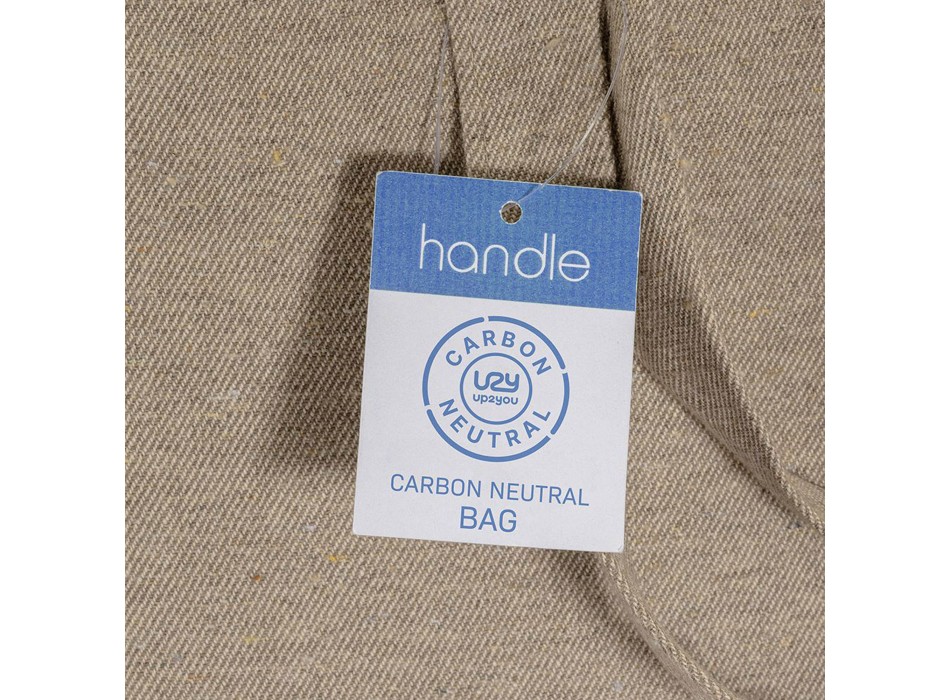 Shopper carbon neutral in cotone riciclato  280 g/m2, manici lunghi FullGadgets.com