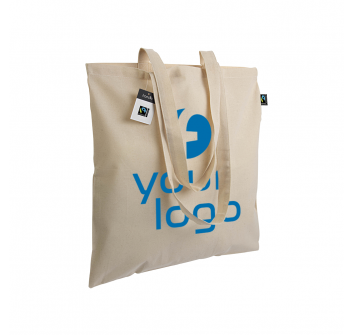 Shopper certificata Fairtrade  in cotone 140g/m2, manici lunghi FullGadgets.com