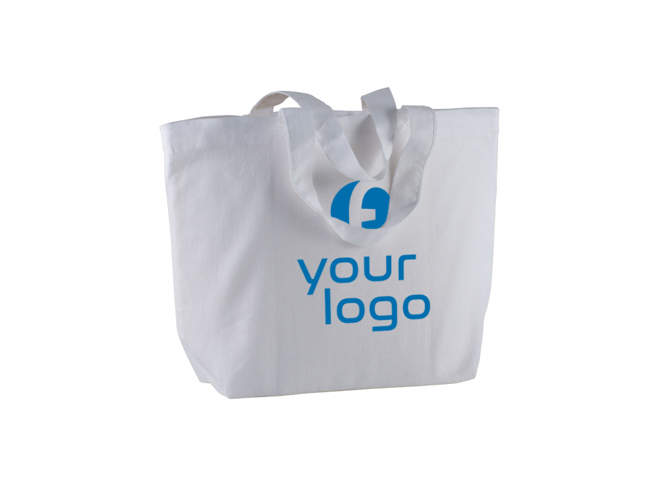 Shopper con soffietto alla base in cotone 120 g/m2, manici corti FullGadgets.com