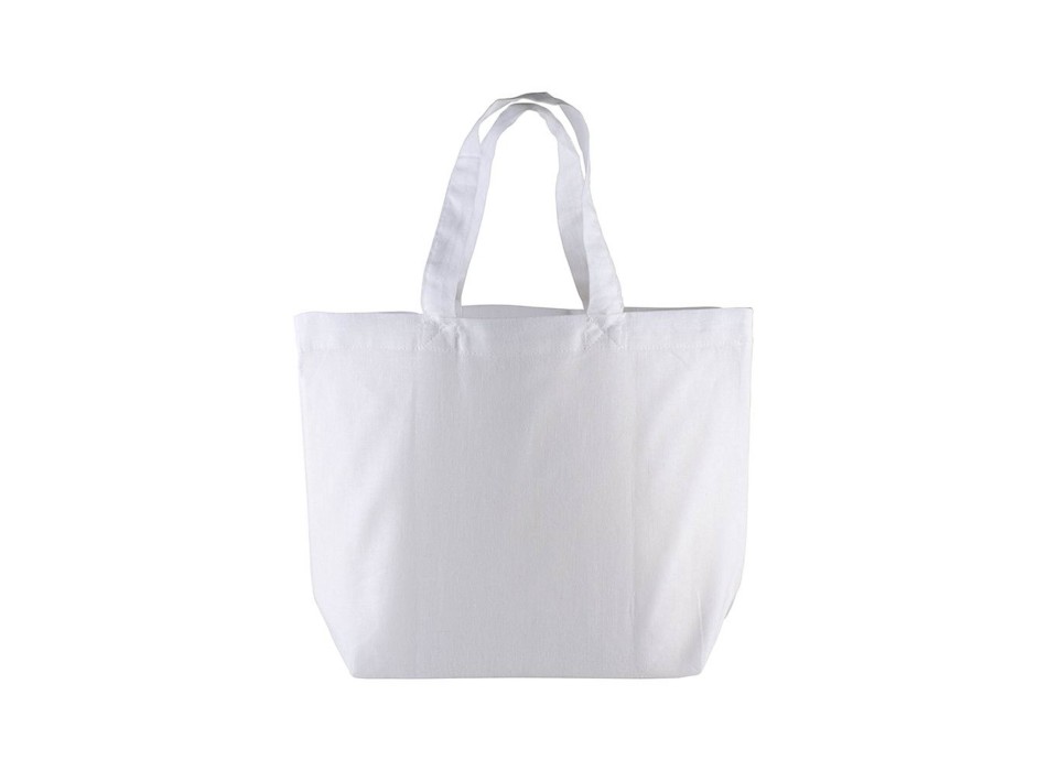 Shopper con soffietto alla base in cotone 120 g/m2, manici corti FullGadgets.com