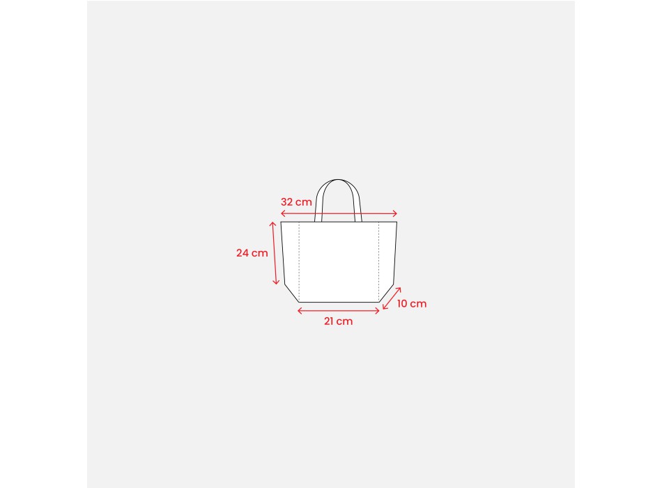 Shopper con soffietto alla base in cotone 120 g/m2, manici corti FullGadgets.com