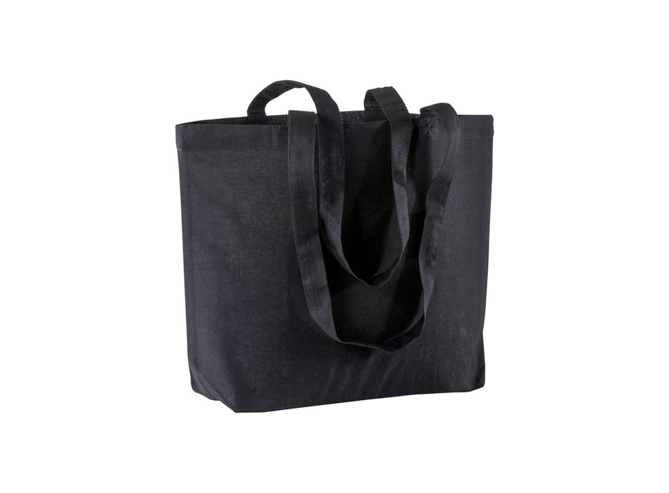 Shopper con soffietto alla base in cotone 120 g/m2, manici lunghi FullGadgets.com
