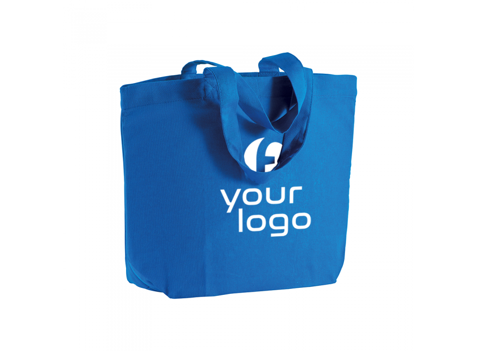 Shopper con soffietto alla base in cotone 120 g/m2, manici lunghi FullGadgets.com