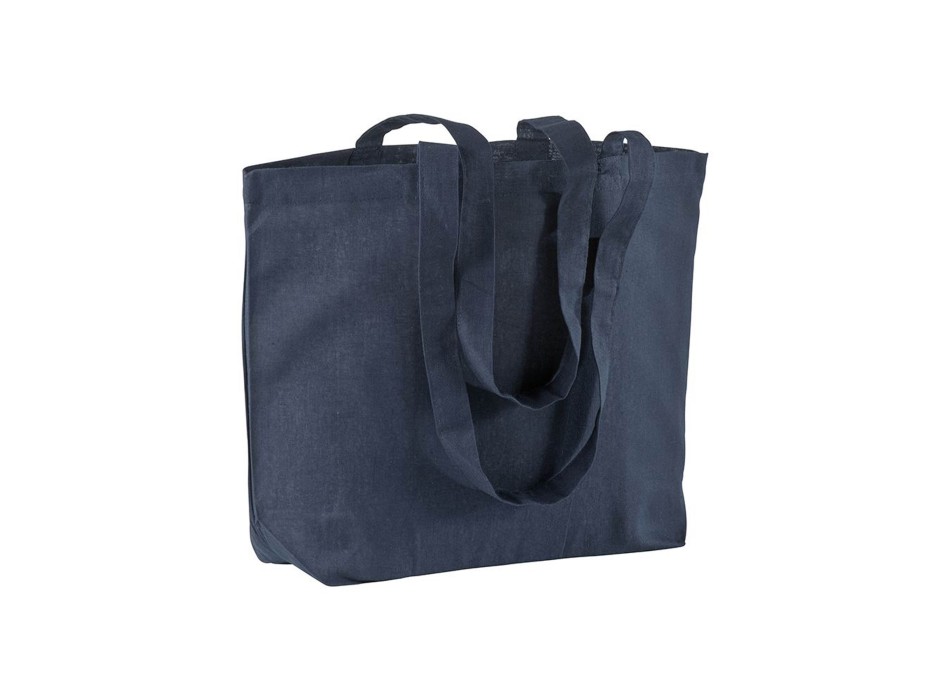 Shopper con soffietto alla base in cotone 120 g/m2, manici lunghi FullGadgets.com