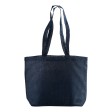 Shopper con soffietto alla base in cotone 120 g/m2, manici lunghi FullGadgets.com