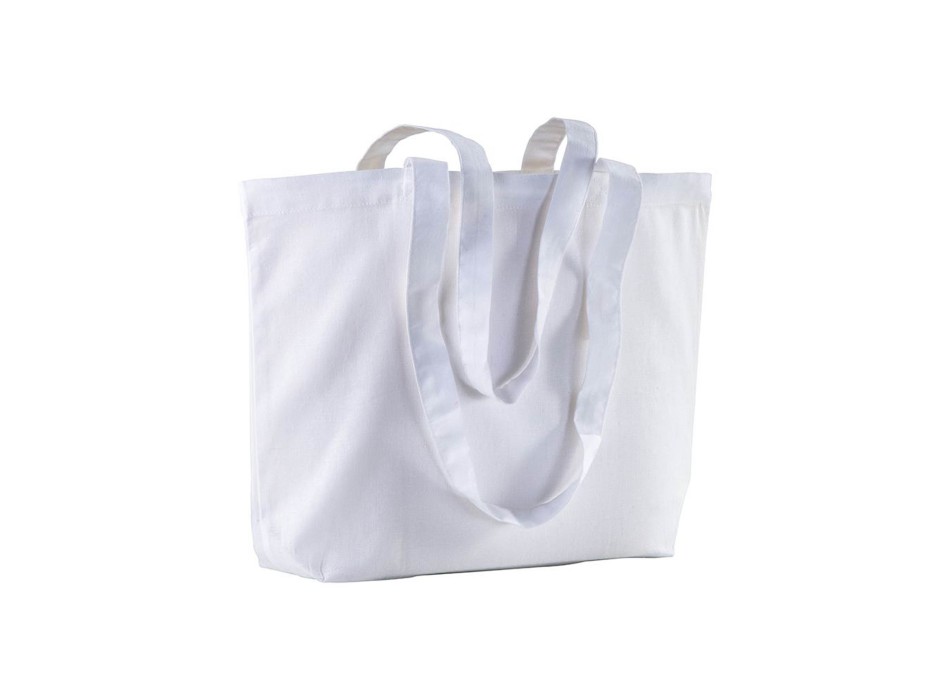 Shopper con soffietto alla base in cotone 120 g/m2, manici lunghie FullGadgets.com