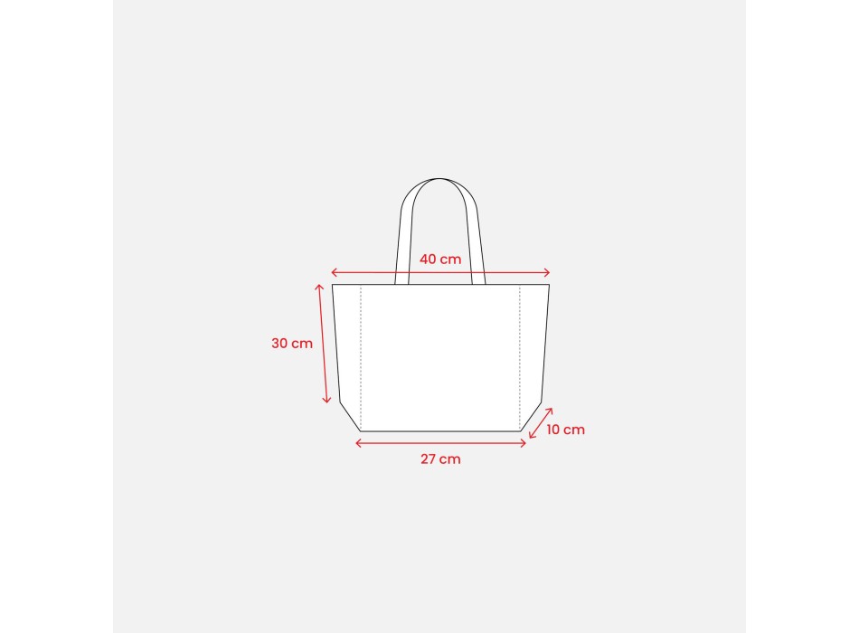 Shopper con soffietto alla base in cotone 120 g/m2, manici lunghie FullGadgets.com