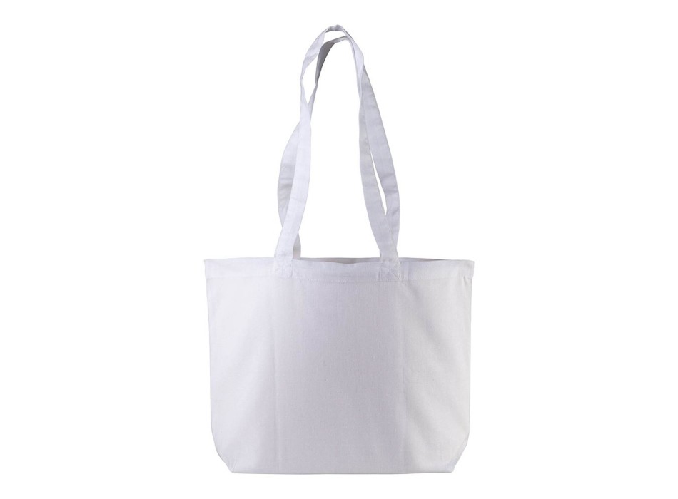 Shopper con soffietto alla base in cotone 120 g/m2, manici lunghie FullGadgets.com