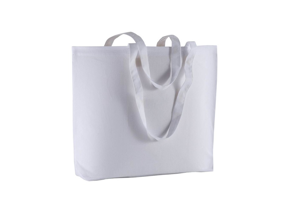 Shopper con soffietto alla base in cotone 135 g/m2, manici lunghi FullGadgets.com