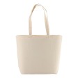 Shopper con soffietto alla base in cotone 135 g/m2, manici lunghi FullGadgets.com