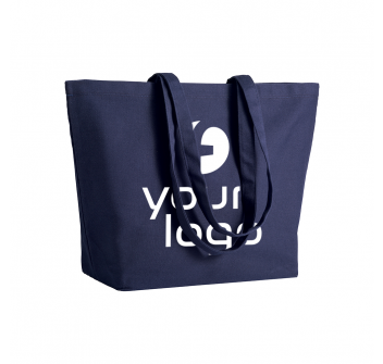 Shopper con soffietto alla base in cotone 280 g-m2, manici lunghi FullGadgets.com