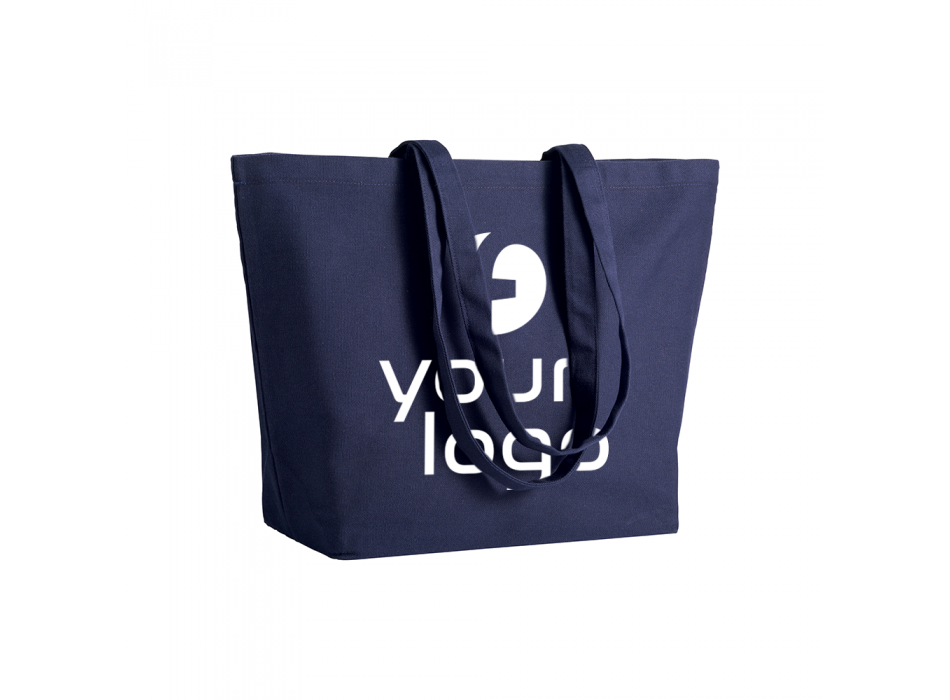 Shopper con soffietto alla base in cotone 280 g-m2, manici lunghi FullGadgets.com